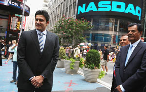 Anil Kumble rings Nasdaq closing bell