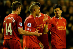 EPL: Luis Suarez scores as Liverpool F.C. move to second after 4-1 win over West Ham