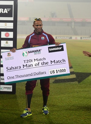 Marlon Samuels shines as West Indies beats Bangladesh in one off T20 Marlon Samuels shines as West Indies beats Bangladesh in one off T20