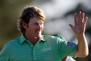 Snedeker, Cabrera tied for lead at Augusta Masters