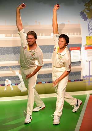 The Ashes legend Glenn McGrath immortalized in wax at Madame Tussauds