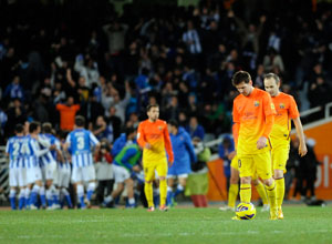 Barcelona suffer first La Liga defeat of season at Real Sociedad