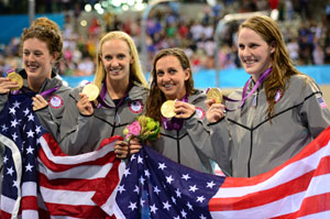 London 2012 Swimming: Franklin's four golds as US women win medley relay