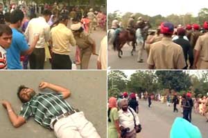Fans lathicharged at Mohali stadium