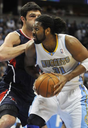 Nene's 22 points lifts Nuggets past Hawks in overtime