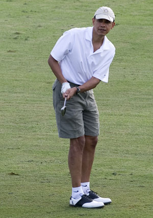 When Barack Obama played golf with Tiger Woods