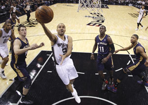 NBA: Manu Ginobli scores 16 points, leads San Antonio Spurs over New Orleans Pelicans