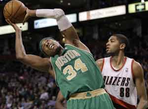 Pierce and Allen lead way in Celtics' rout