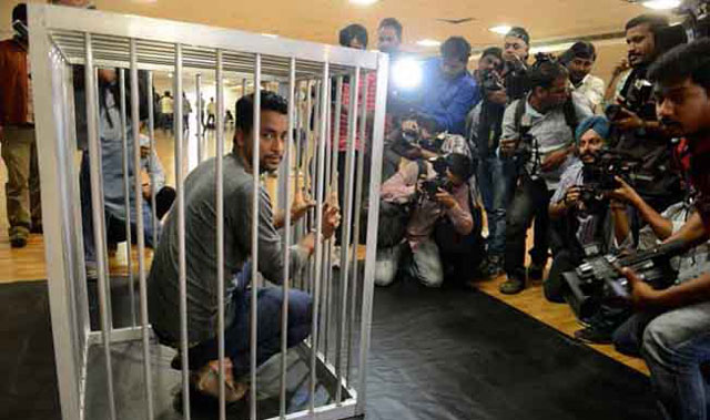Pragyan Ojha in PETA Ad as Caged Tiger