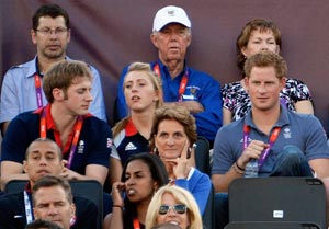 London 2012 Beach Volleyball: Lifes a beach for Prince Harry