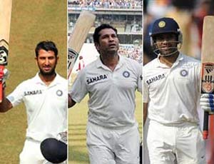 To Sachin Sir with love, from Rohit and Pujara