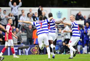 QPR stun Arsenal to a 2-1 defeat