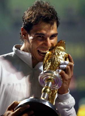 Rafael Nadal lifts first title of 2014, beats Gael Monfils to win Qatar Open