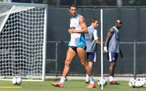 Cristiano Ronaldo towers over Madrid in underwear