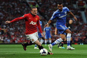 Wayne Rooney tries in vain as Manchester United, Chelsea FC draw