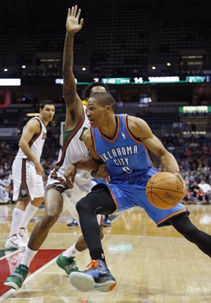 Westbrook scores 26, Thunder beat Bucks 109-89
