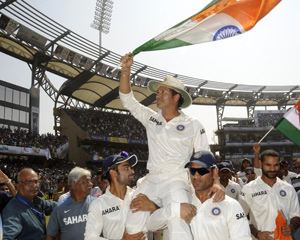 Sachin Tendulkar walks off with tears in his eyes