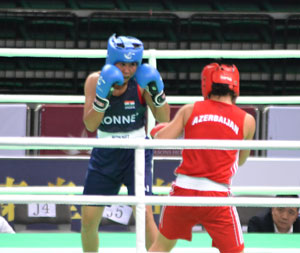Sarita upsets world champion in Olympic berth quest