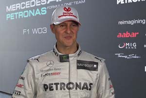 Mercedes car to display support for Michael Schumacher