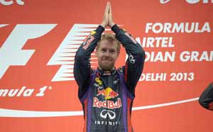 Sebastian Vettel wins 3rd Indian Grand Prix, becomes youngest to win four straight world drivers' championships