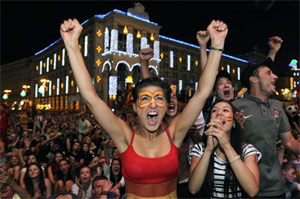 Record numbers watch Euro victory in Spain