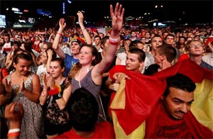 Crisis? What crisis? Spain rejoices in Euro win