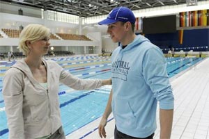 German swim sweethearts under pressure in London