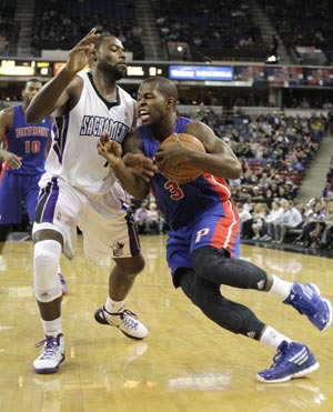 Stuckey, Monroe lead Pistons past Kings 124-112