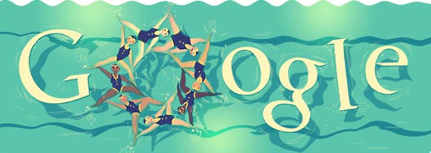 Google's new Doodle on synchronised swimming