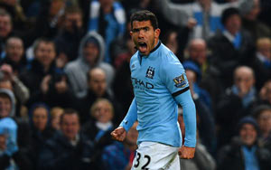 Tevez's strike enough for Manchester City vs Swansea