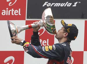 Vettel wins inaugural Indian Grand Prix