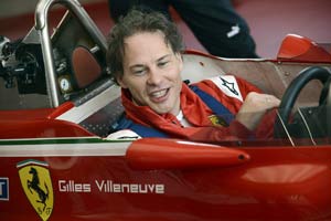 Villeneuve in father's Ferrari on anniversary