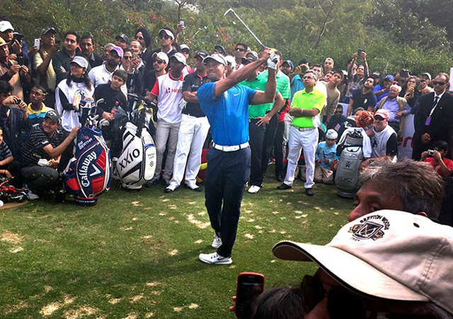 Tiger Woods keeps date with India, posts nine-under score in exhibition tournament